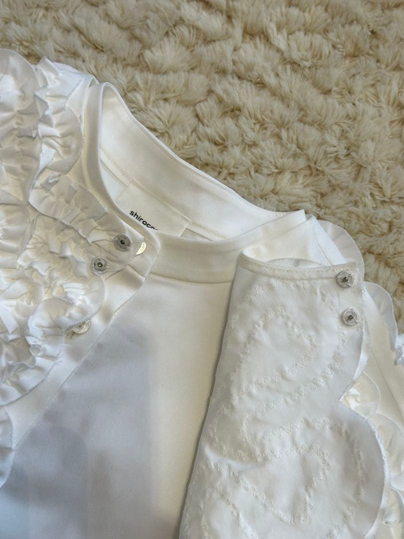 yori ヨリシロコン ホイップカラーブラウス 36 美品