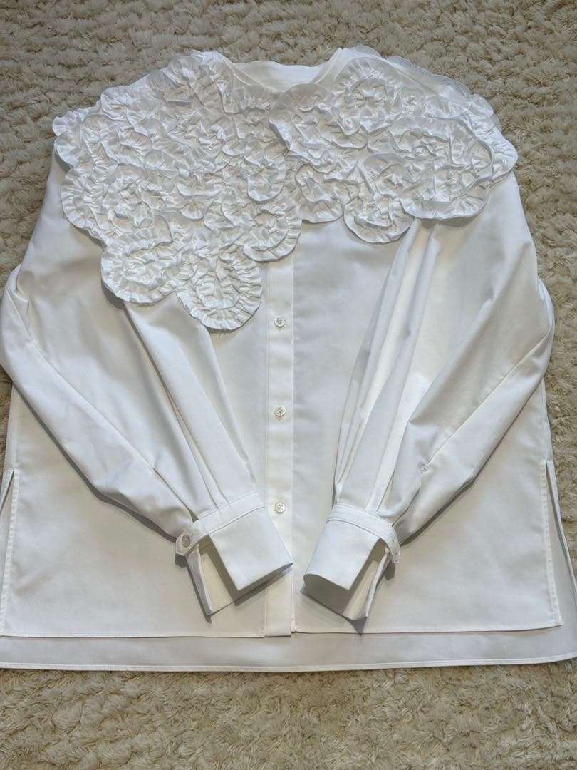 yori ヨリシロコン ホイップカラーブラウス 36 美品