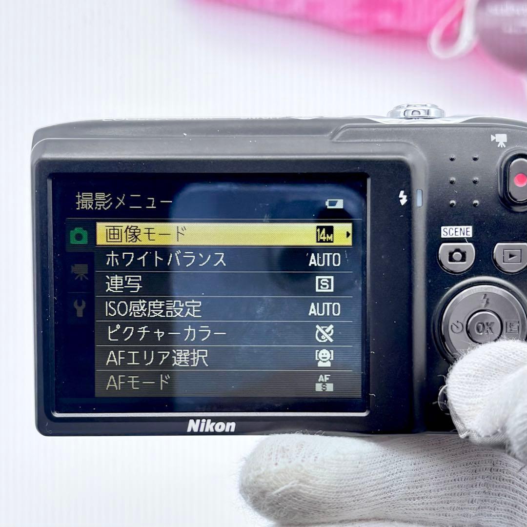 ニコン COOLPIX S3100 デジカメ 付属品完備 SDカード付き