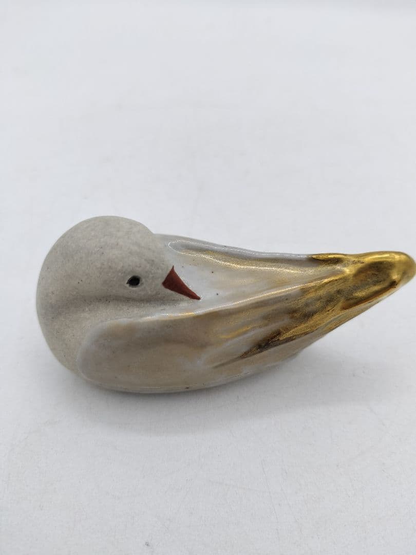 c637 香合 善所焼 都鳥 淡海陽炎園 木箱 茶道具 古物