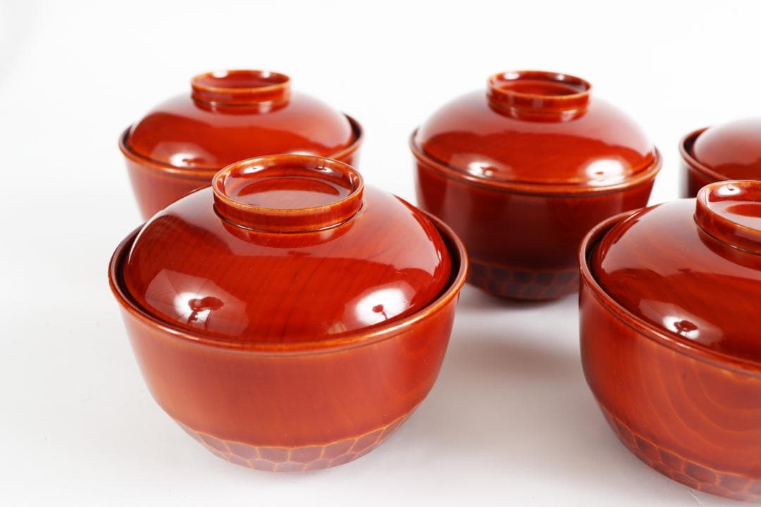 春慶塗 吸物椀 七客 木製漆器 懐石料亭