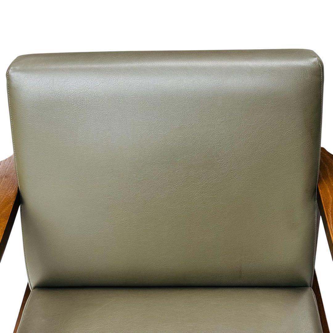 HIDA 飛騨産業 肘付き 椅子 アームチェア 1人掛けソファ 昭和レトロ 1