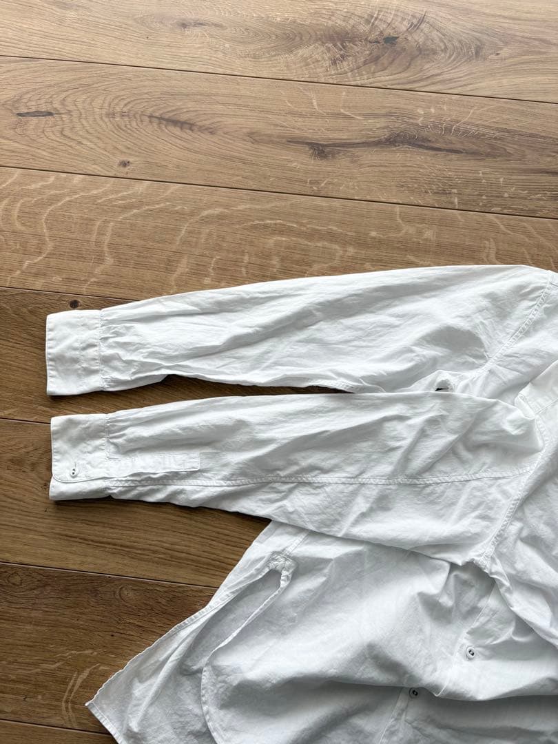 45R　45RPM　ピンタック　スタンドカラーシャツ　コットンシャツ