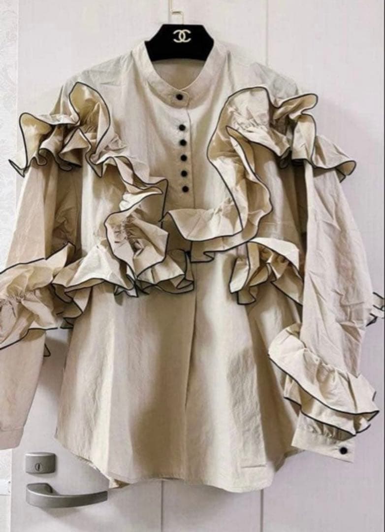 トップス EAPHI FEELING FRILLS BLOUSE