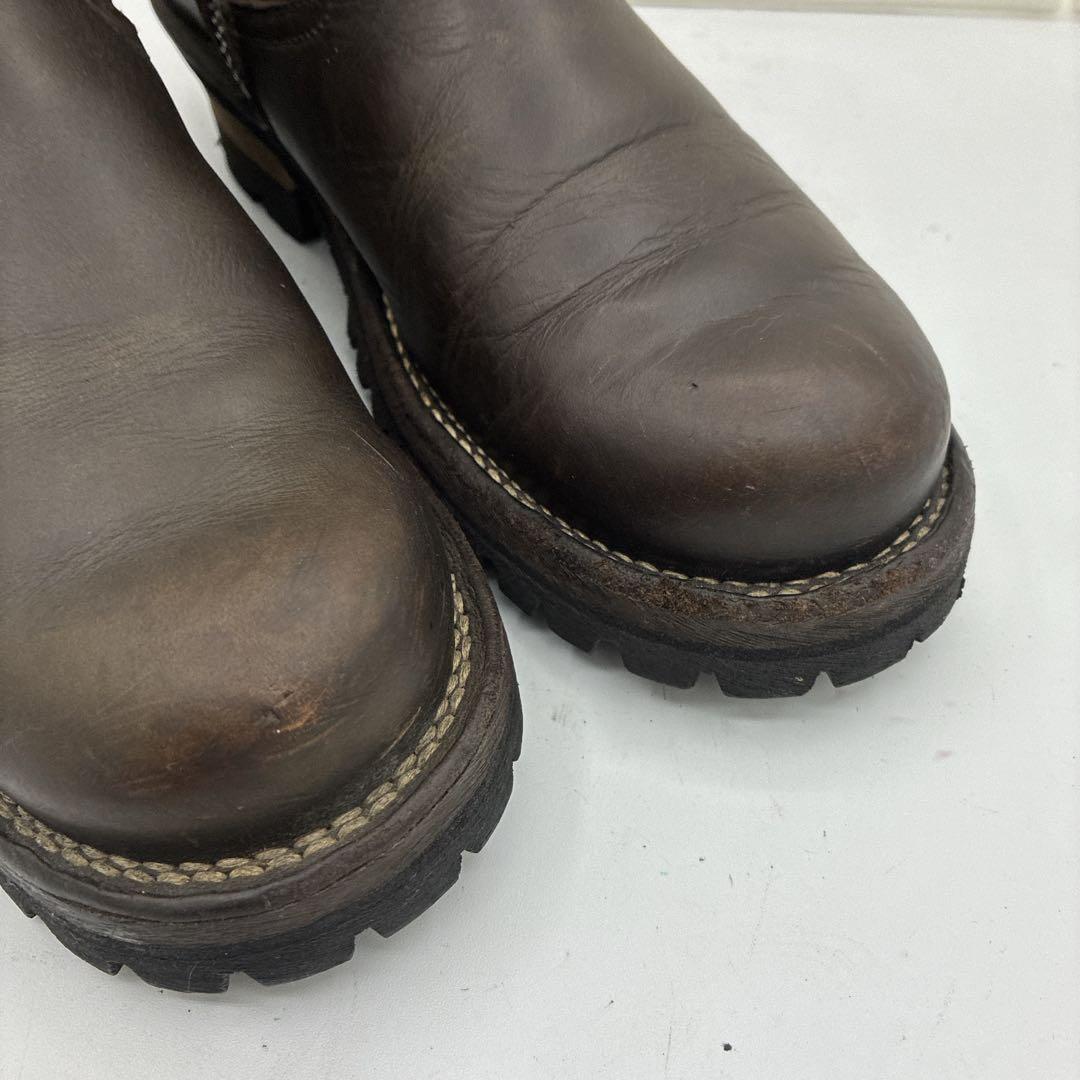 【良品】スローウェアライオン エンジニアブーツOB-8595H ブラウン 7E