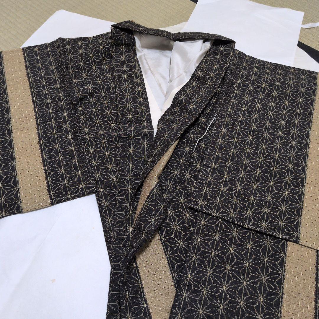 2/1 yoshie　東海道五十三次　麻柄　絣　長着　渋カッコイイ　セット