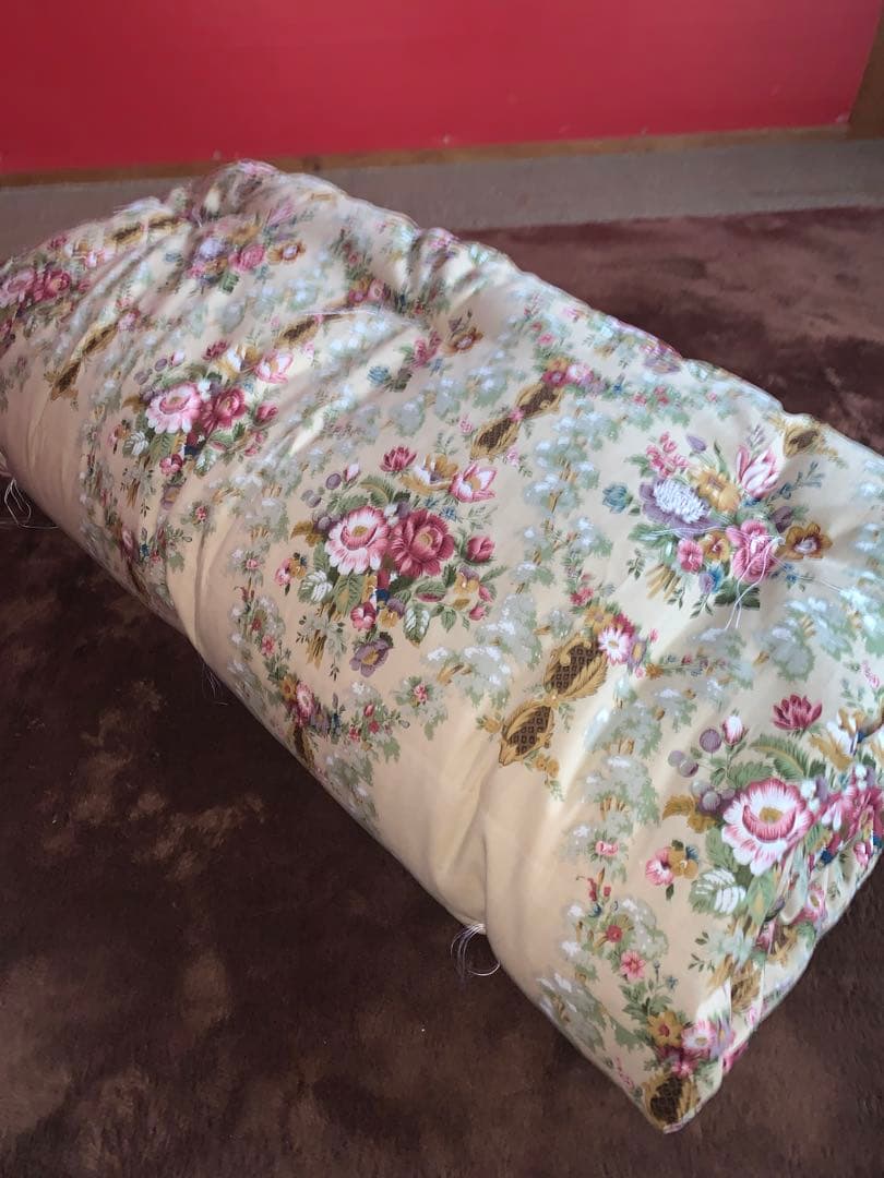 西川生地シングル両面プリント敷布団軽量！側生地中綿共綿100%お任せカバー付き！