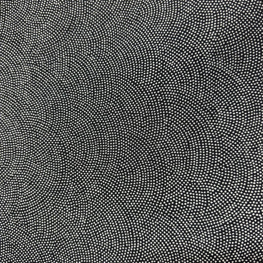 美品　袷　正絹　紋付　縮緬　鮫小紋　江戸小紋　フルセット　西陣唐織金箔袋帯