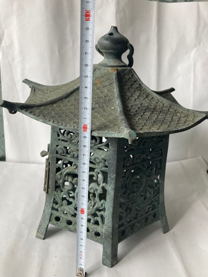 燈籠，古銅製，古董，時代物