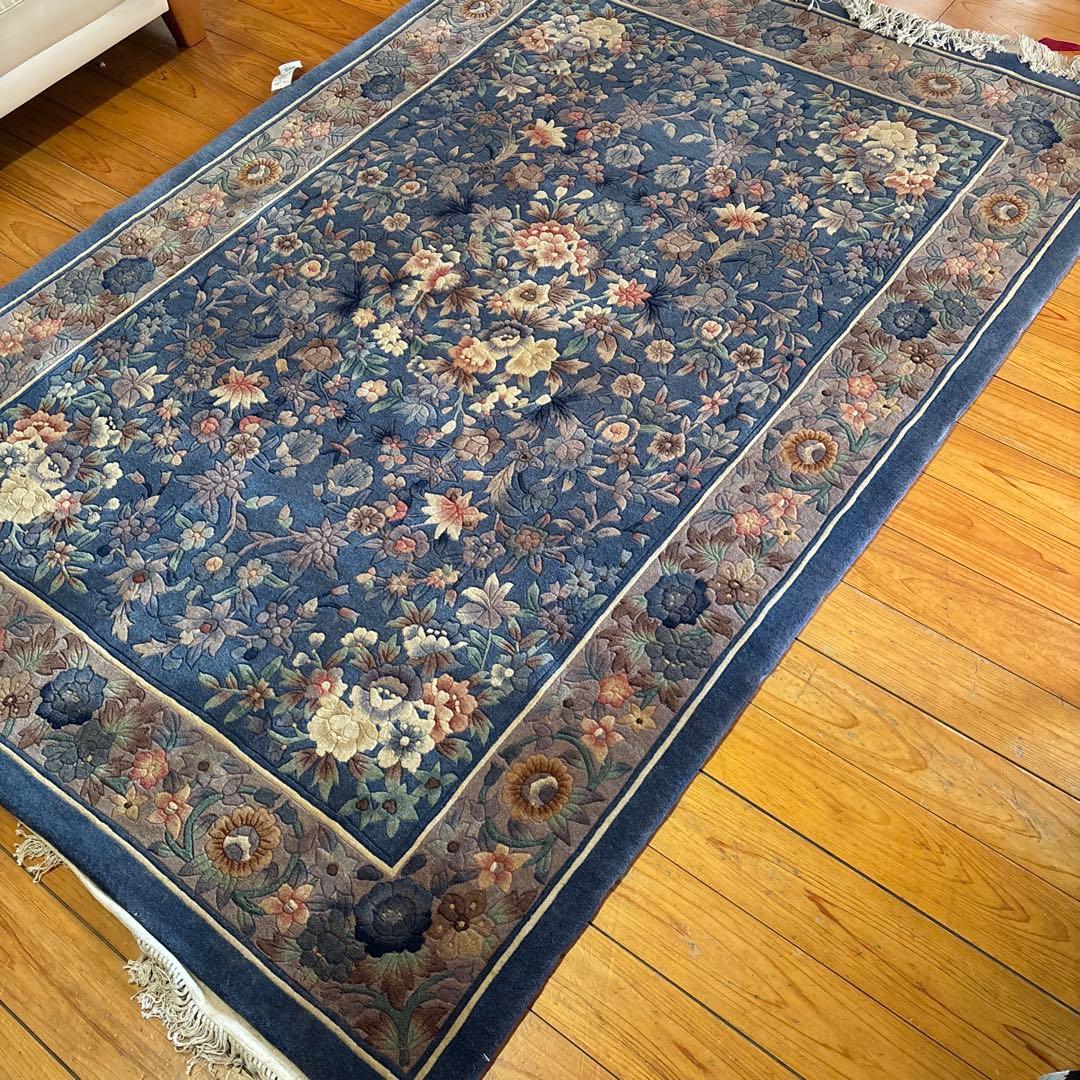 訳あり新品未使用　中国手織り段通140段　ウール