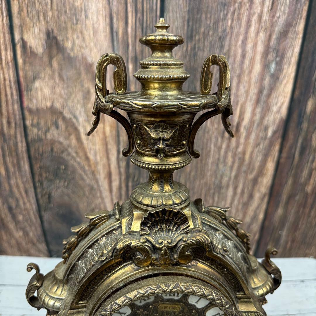 SEIKO 真鍮 置き時計 セイコー 時計 アンティーク アンティーク時計
