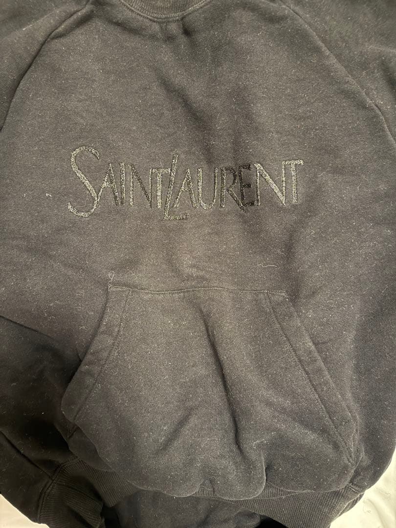SAINT LAURENT ブラック トレーナー S イヴサンローラン