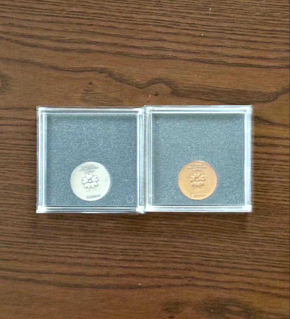 日本万国博覧会 EXPO'70 記念メダル 銀・銅2点セット （外箱なし） ②