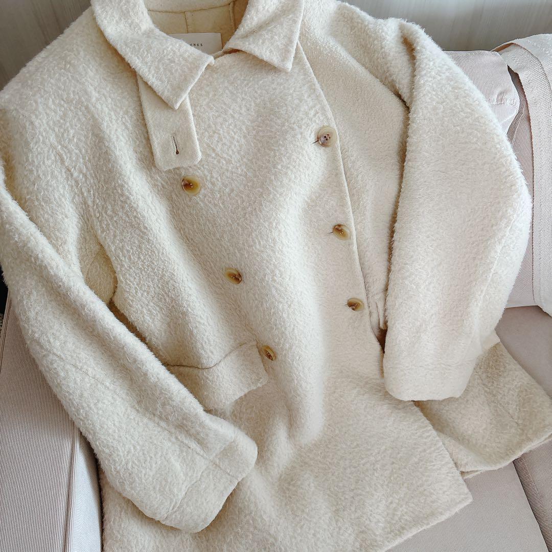 ジャケット・アウター OUNCE high neck double handmade coat