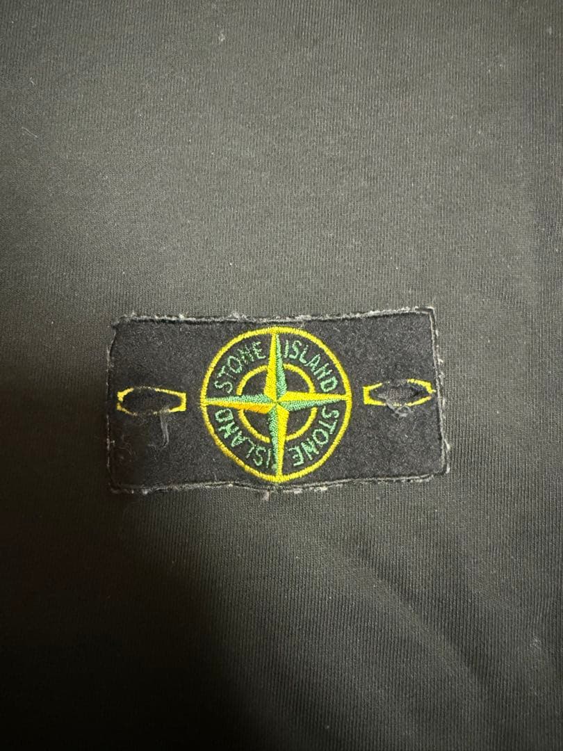 Stone  ブラック クルーネック トレーナー