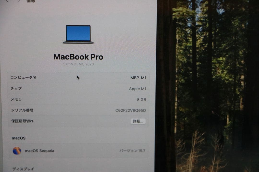 MacBook Pro 13インチ M1 2020 スペースグレー