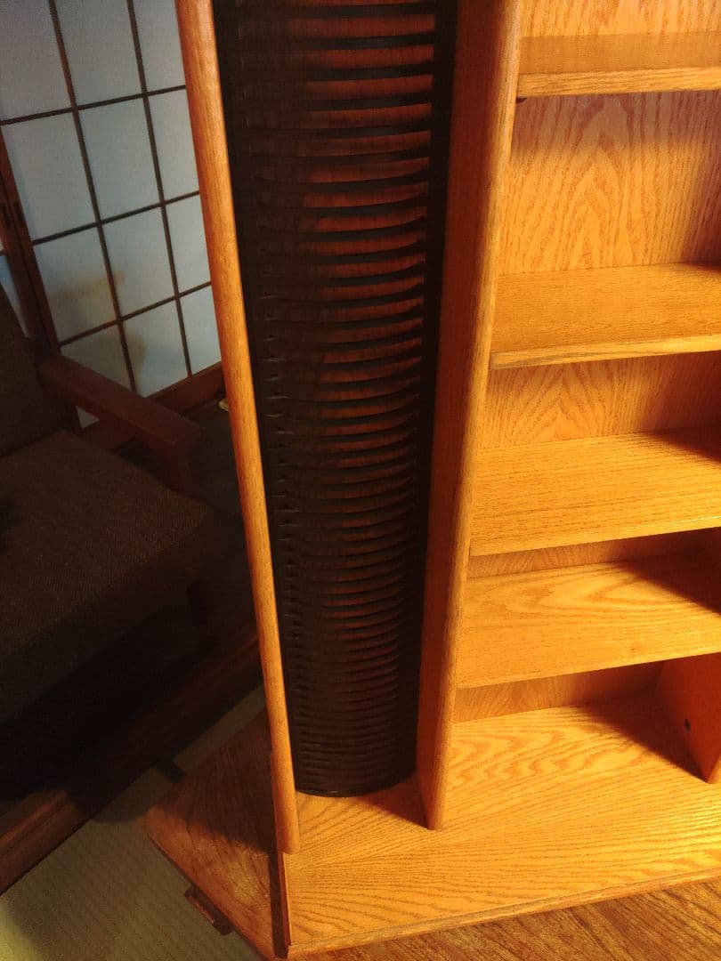 希少　CDラック　DVDラック　ナチュラルウッド　本棚 シェルフ　オーダー