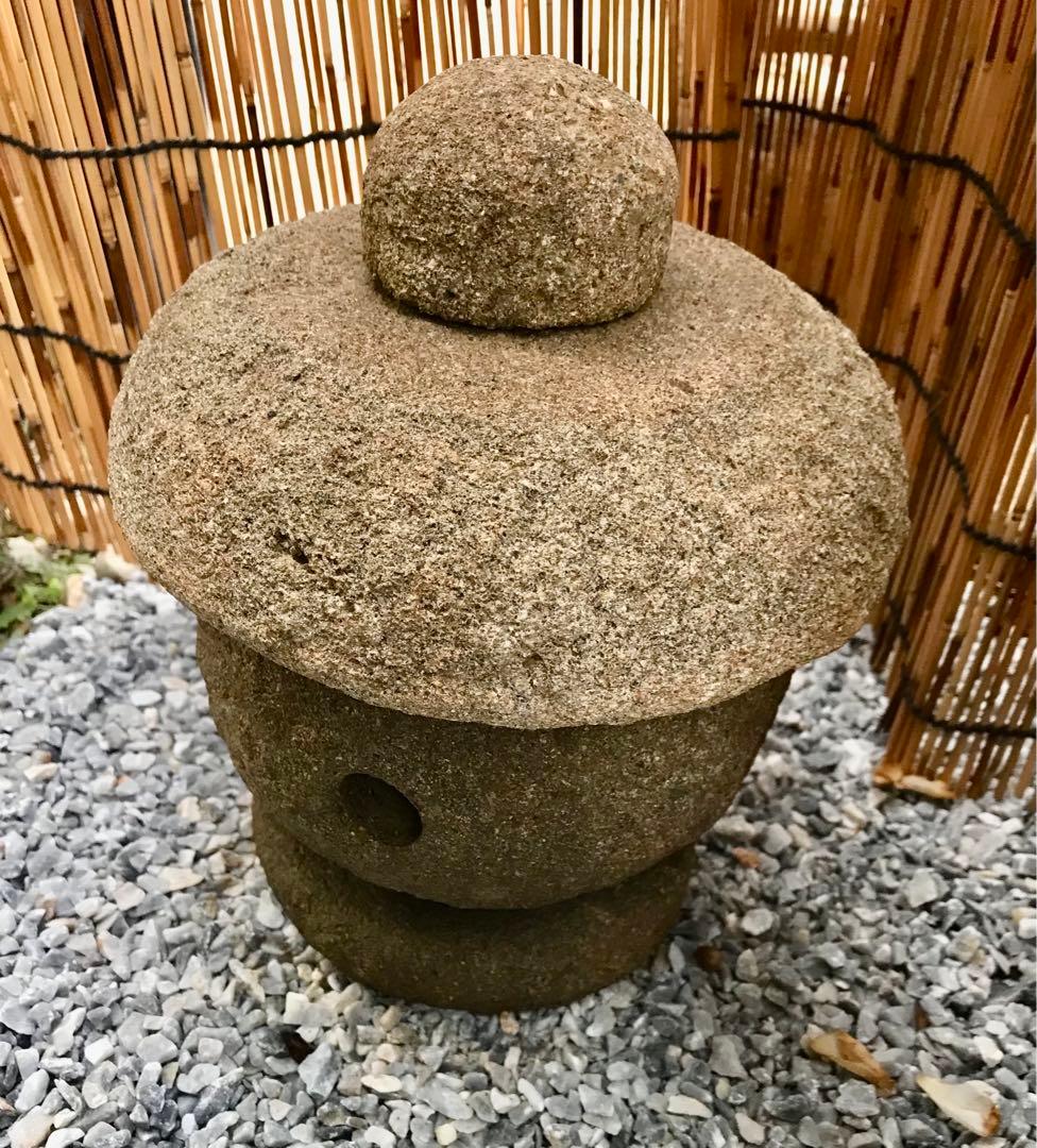 【天然石・箱庭灯篭・石灯篭・茶庭坪庭灯篭】庭石オブジェ置物ガーデニング造園飾り石