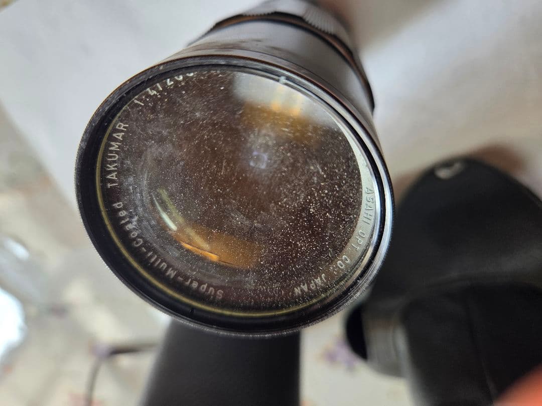 ペンタックス SPOTMATICフィルム一眼レフカメラ Takumar望遠レンズ