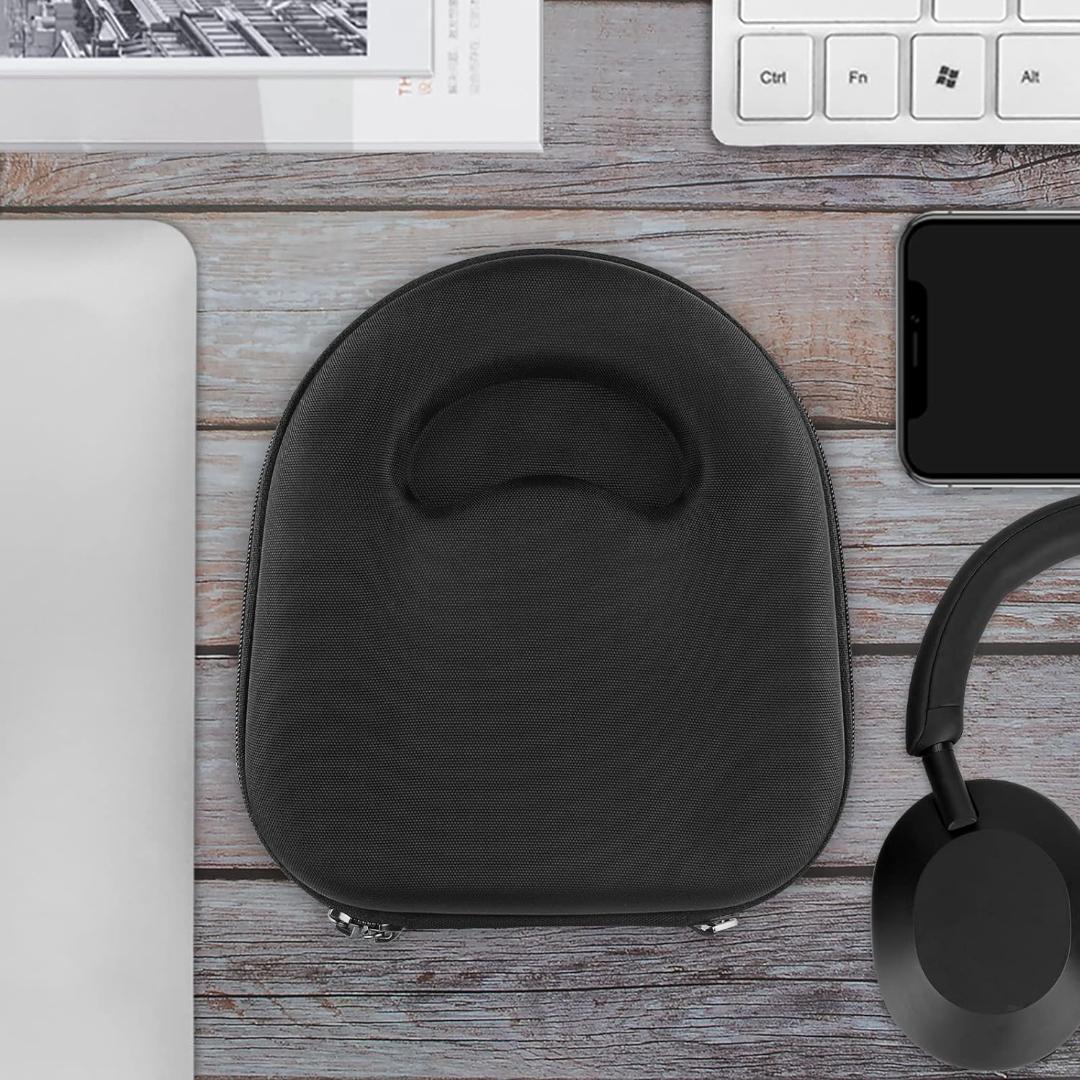 高耐久旅行用ヘッドホンケース 複数モデル対応 収納ポーチ付き ブラック