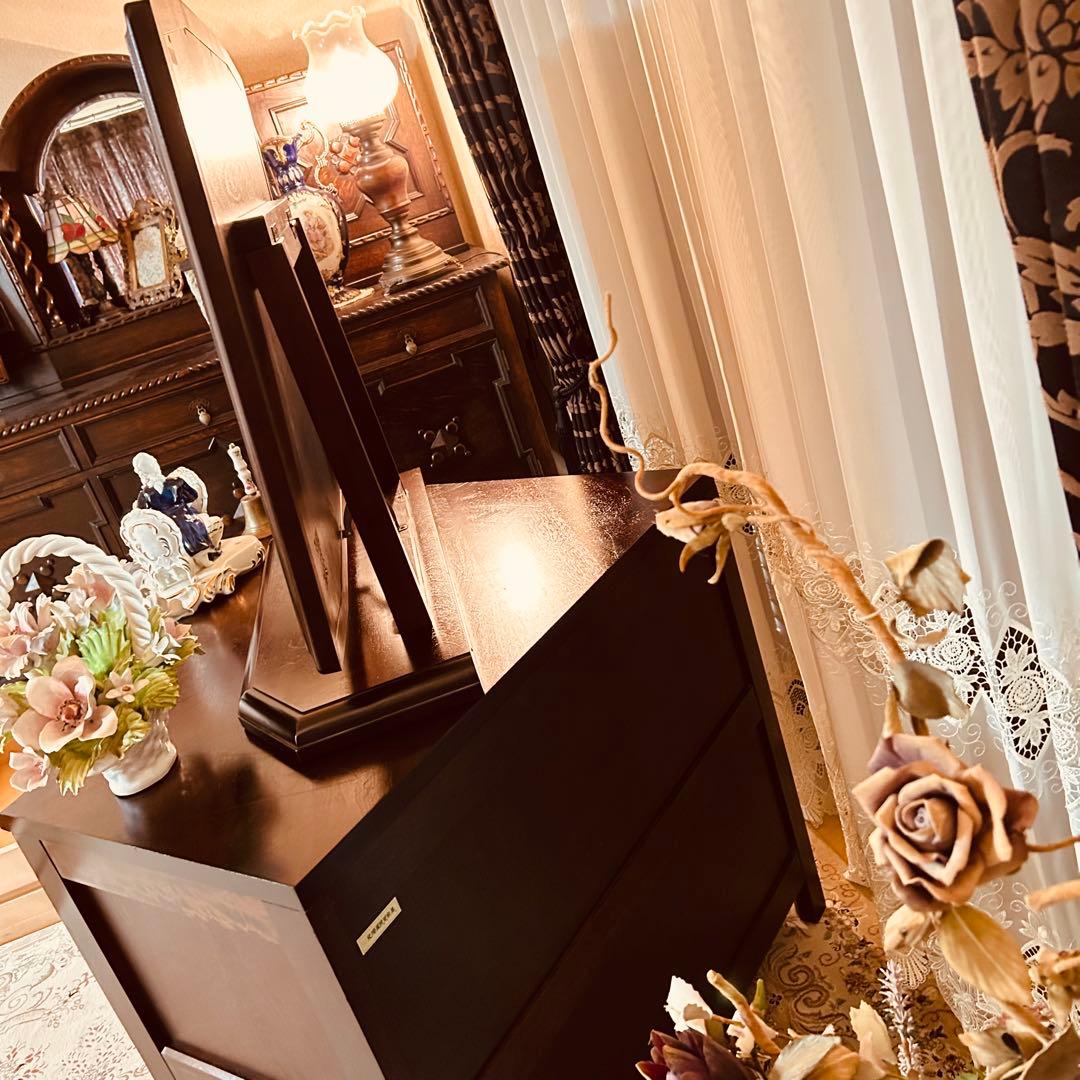 9月14日迄の出品　北海道民芸家具 ドレッサー 鏡台 アンティーク チェスト