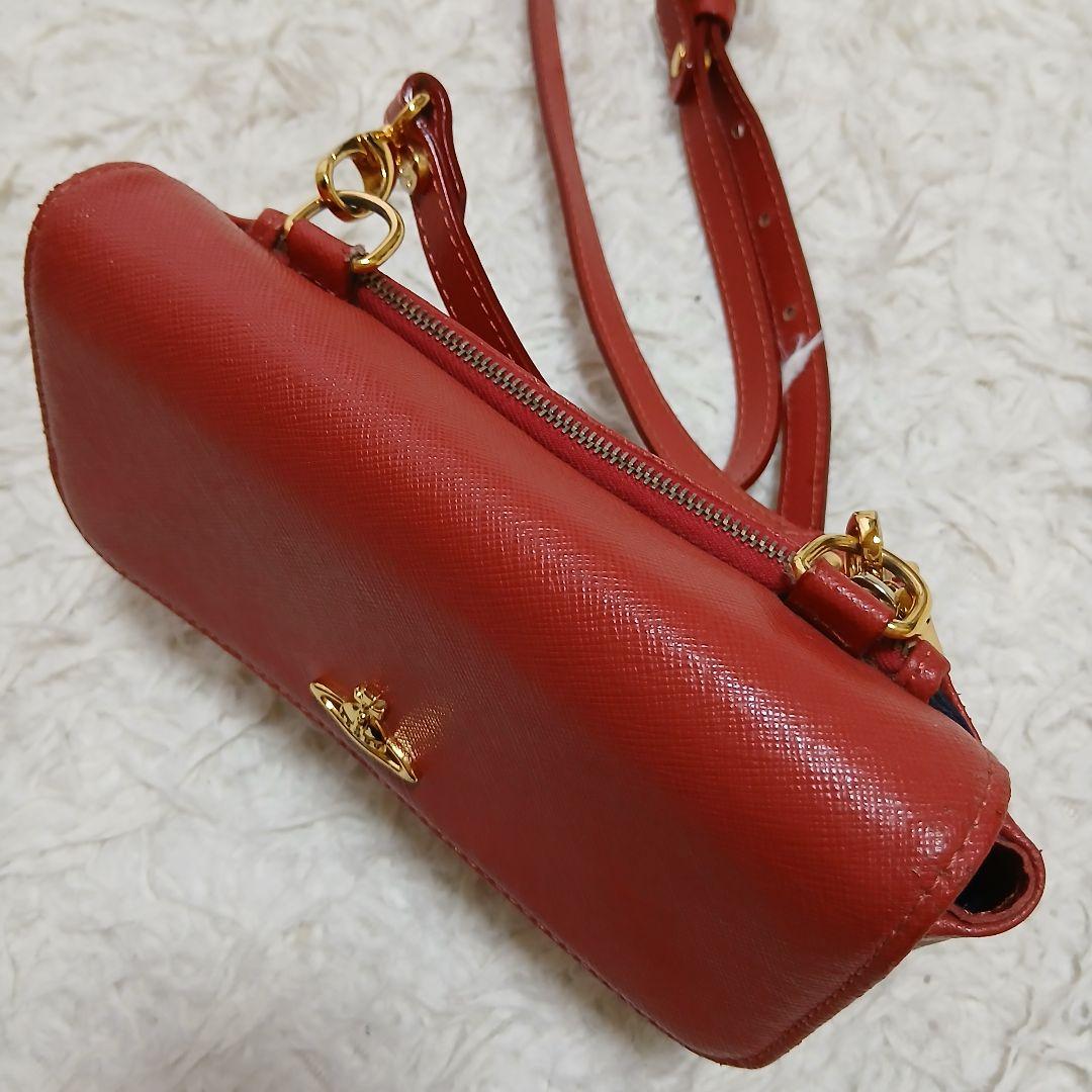 【Vivienne Westwood】オールレザー　ミニショルダーバッグ　レッド