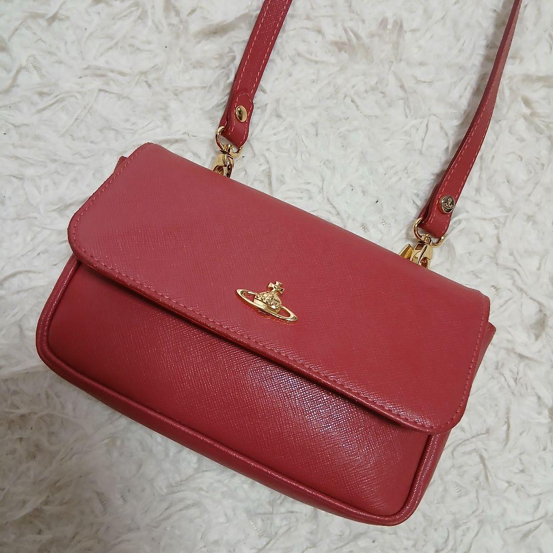 【Vivienne Westwood】オールレザー　ミニショルダーバッグ　レッド