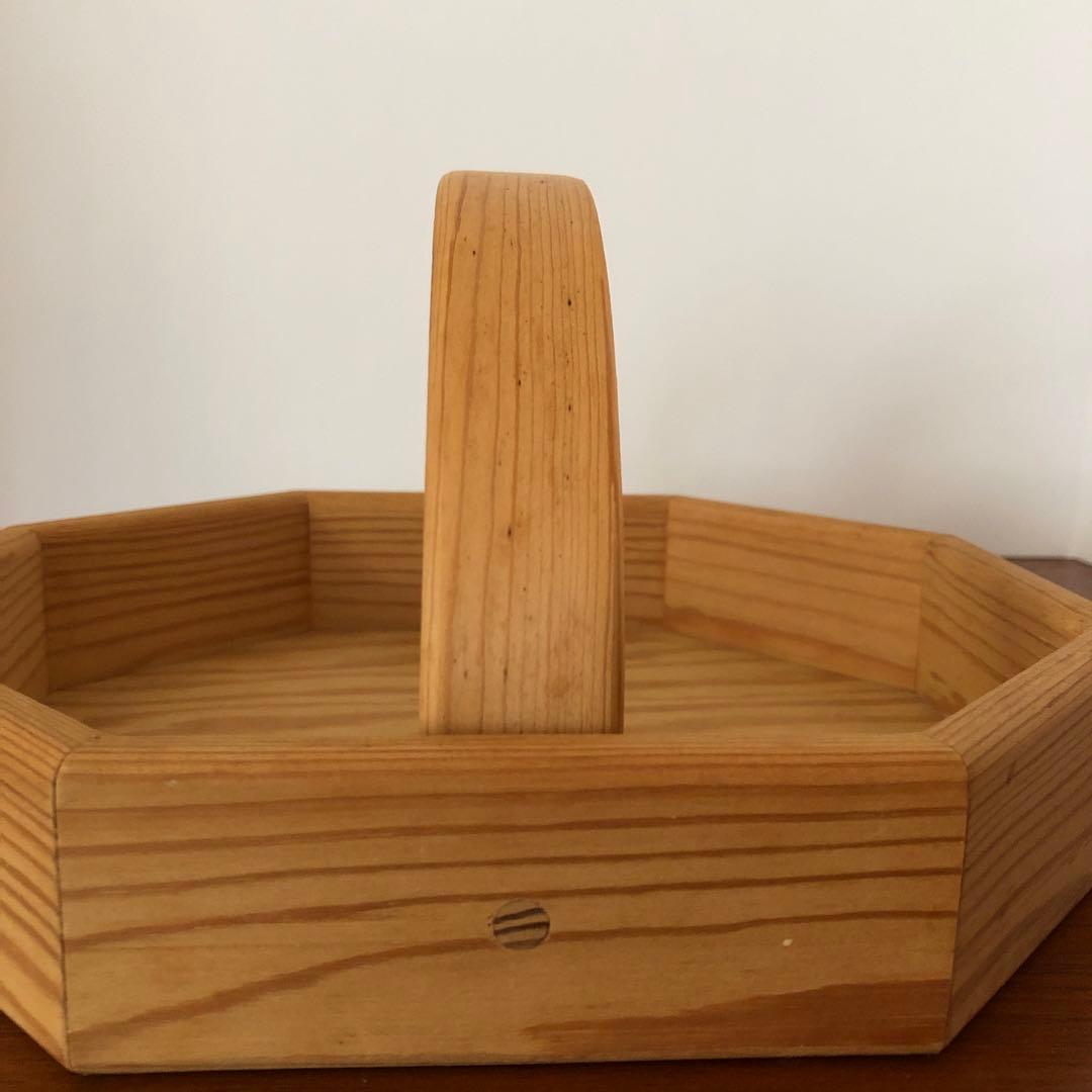 トレー　持ち手付き　木製　北欧　小物入れ