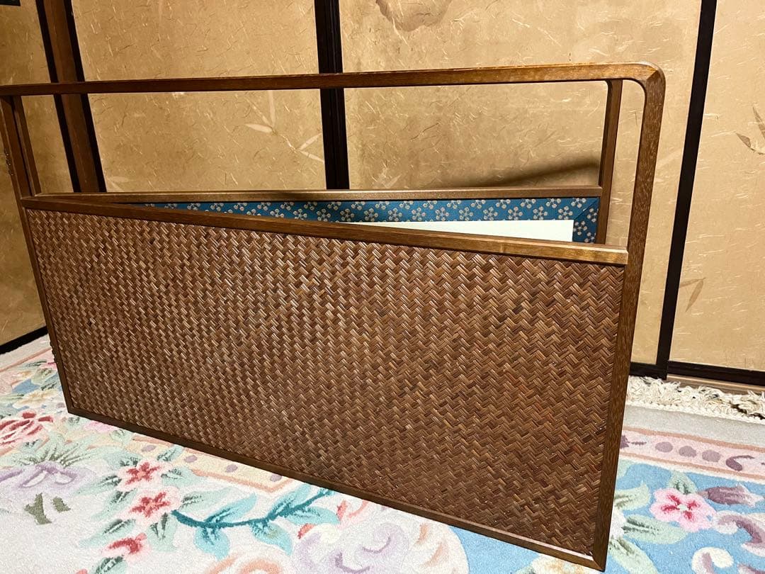 風炉先屏風　利休梅　網代　両面　紙箱