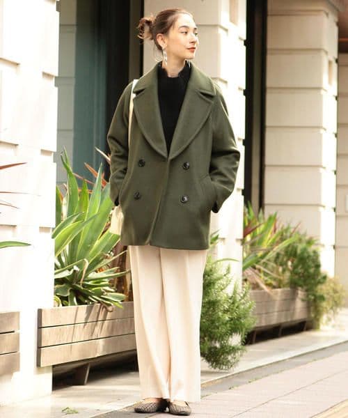 美品　B＆Yユナイテッドアローズ HAMILTON WOOL MIX Pコート