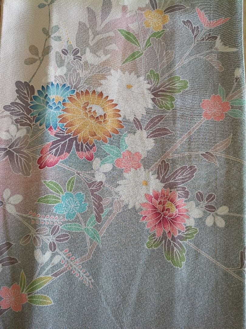 京加賀友禅訪問着 たたき模様 ろうけつ染め分け 光月の落款入り 美品 26B4