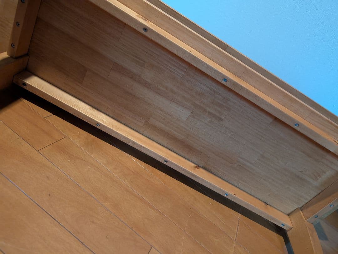 《送料込》無印良品 タモ材 オープンシェルフ 脚付キャビネット 棚 木製 廃盤品