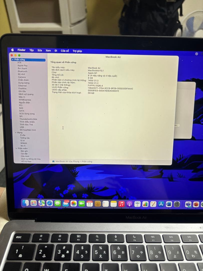 【美品】MacBook M1（2020）スペースグレー