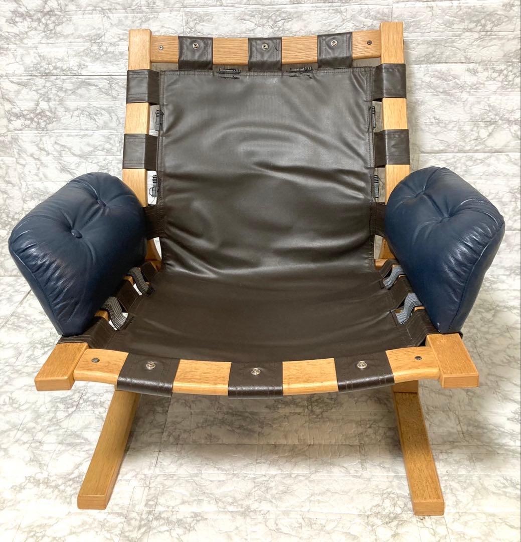 【希少 本革】karimoku domani スカンジナビアン イージーチェア②