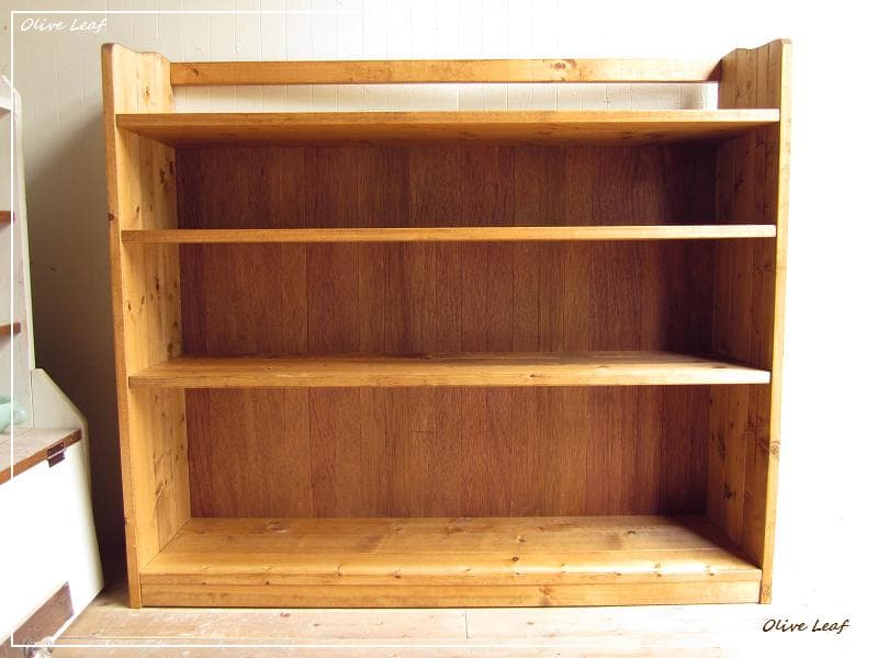 サイズ、デザインオーダー可！超ワイド4段ラック●ナチュラルブラウン無垢材受注製作