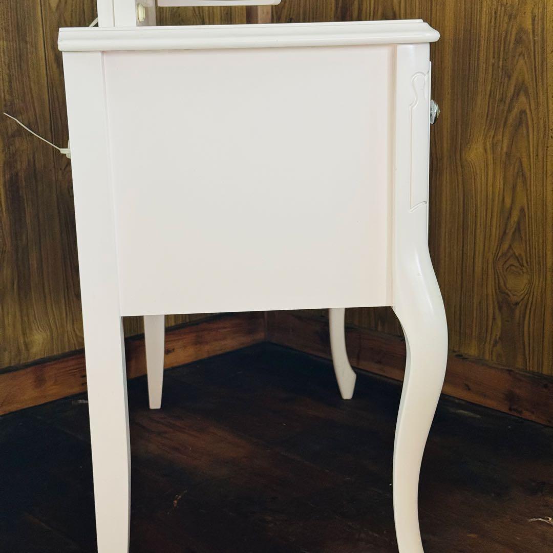 美品★ 東海家具 Fleur ドレッサー スツール ホワイト　猫脚　三面鏡