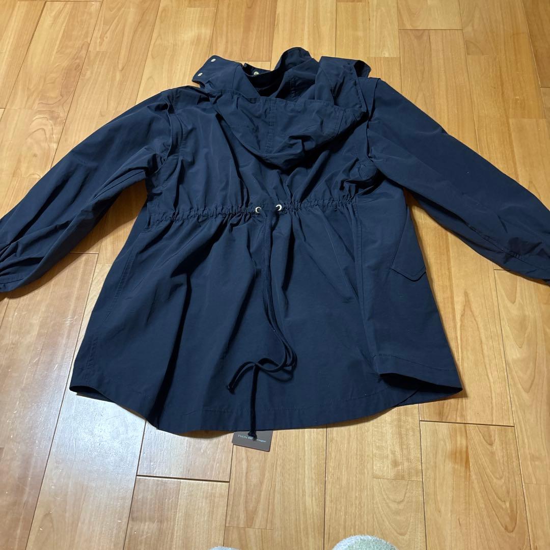 【yvon】イヴォン　ネイビー フード付き モッズコート2WAY オーバーサイズ
