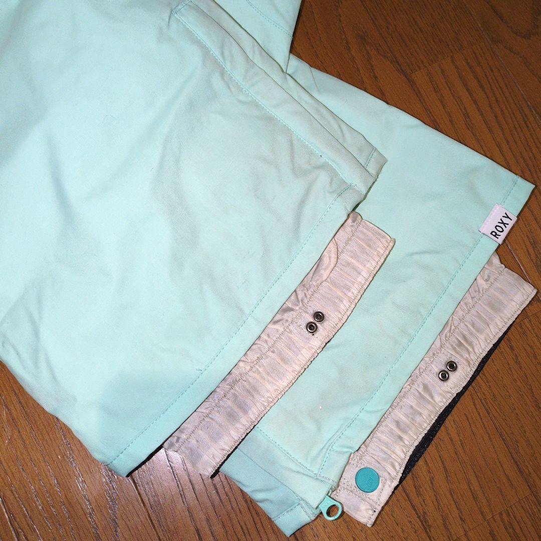 ROXY　スノボウェア　上下セット　Ｍ　小花柄　ブラック　ミントグリーン