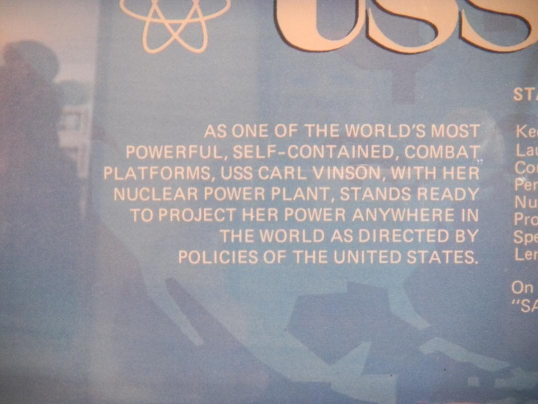 米国空母カール・ビンソンのレアポスター