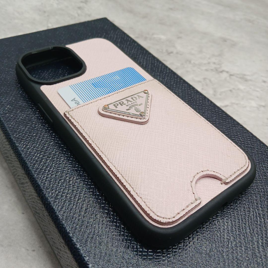 極美品✨ プラダ iPhone 12.13 pro スマホケース レザー ピンク