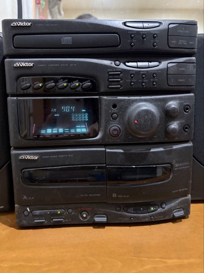 Victor コンポ FMラジオ CDカセットデッキ