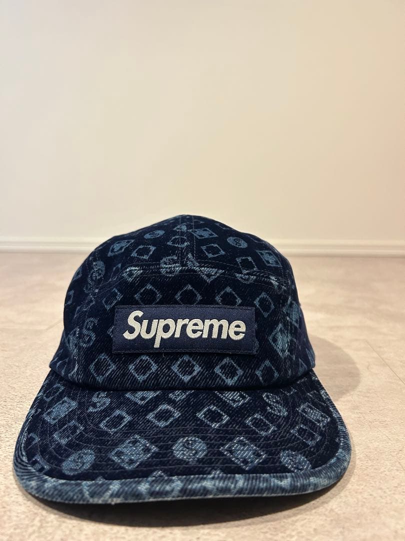 帽子 Supreme Flocked Denim Camp Cap