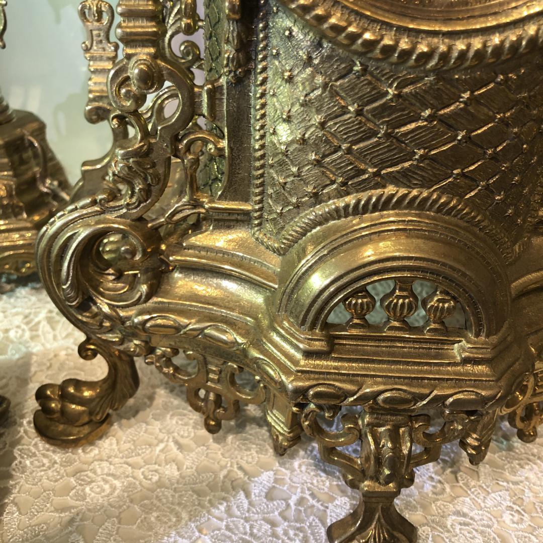 イタリア製　置き時計・燭台（3点セット）　IM-137