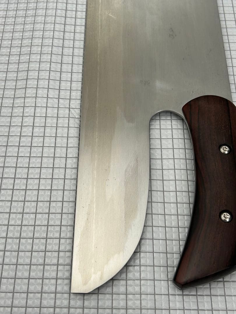 仙助 包丁 麺切り包丁 蕎麦包丁 安来鋼青紙二号 330mm 黒檀曲柄