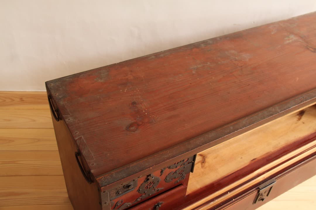 ローボード　2段　木製　収納棚　古道具　古家具　ビンテージ　アンティーク　レトロ