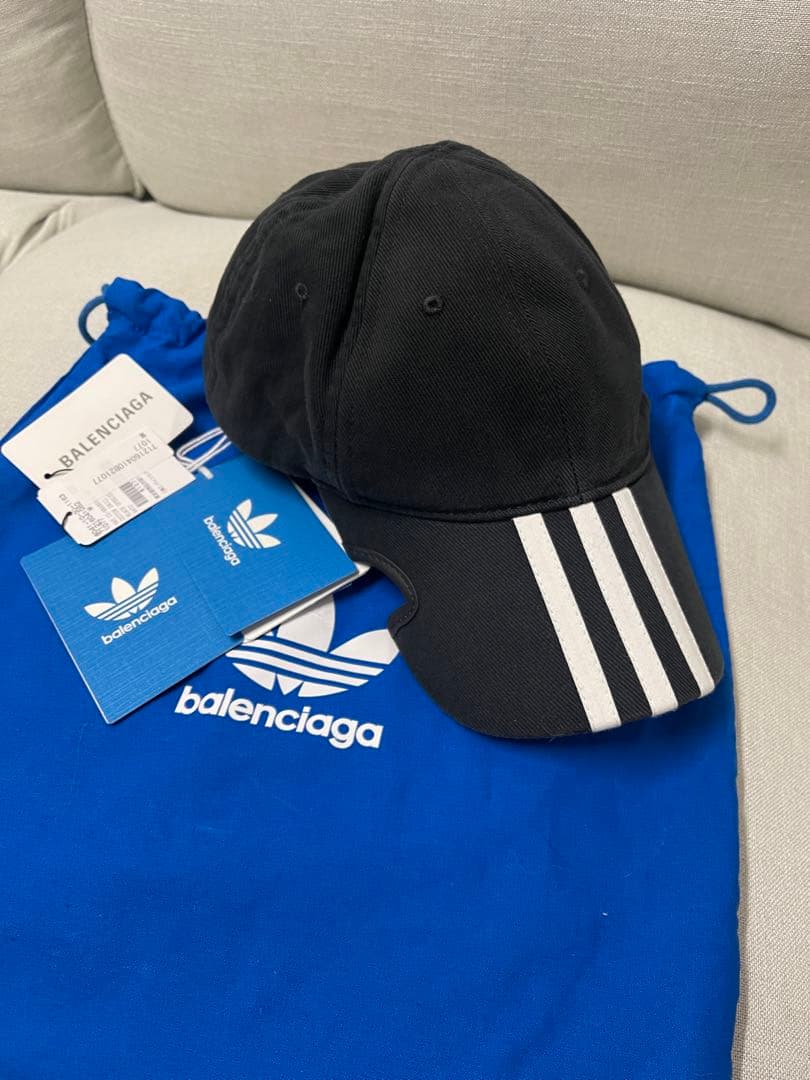 新品未使用balenciaga adidasベースボールキャップブラック