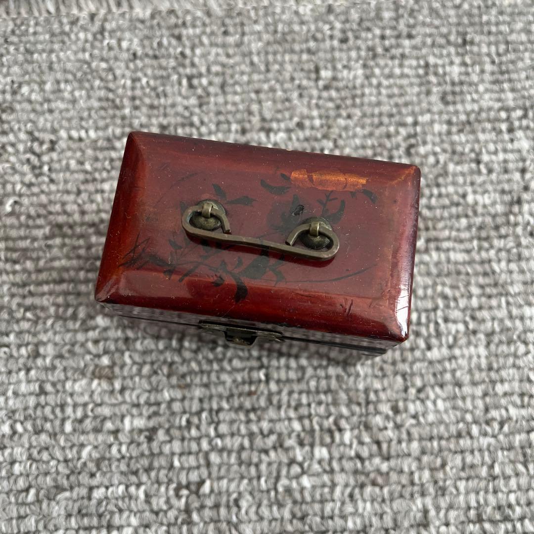 古い 木箱 朱塗り 古美術 古道具 アンティーク オブジェ 香水