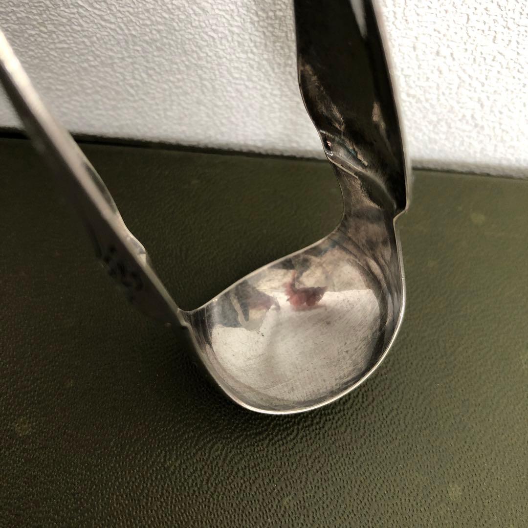 フランス アンティーク　純銀製　獣足　トング　ミネルヴァ　手彫り装飾　ビンテージ