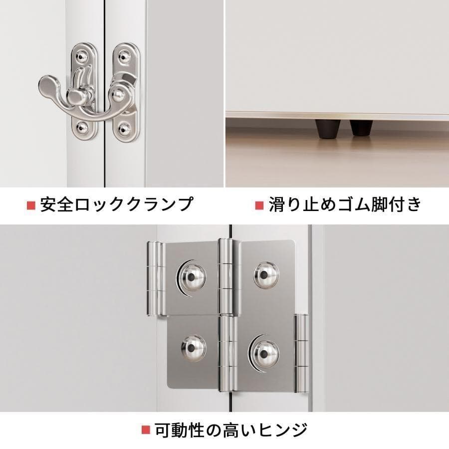 フィルムミラー 割れない鏡 60x2枚 全身鏡 姿見 2つ折り シルバー2811