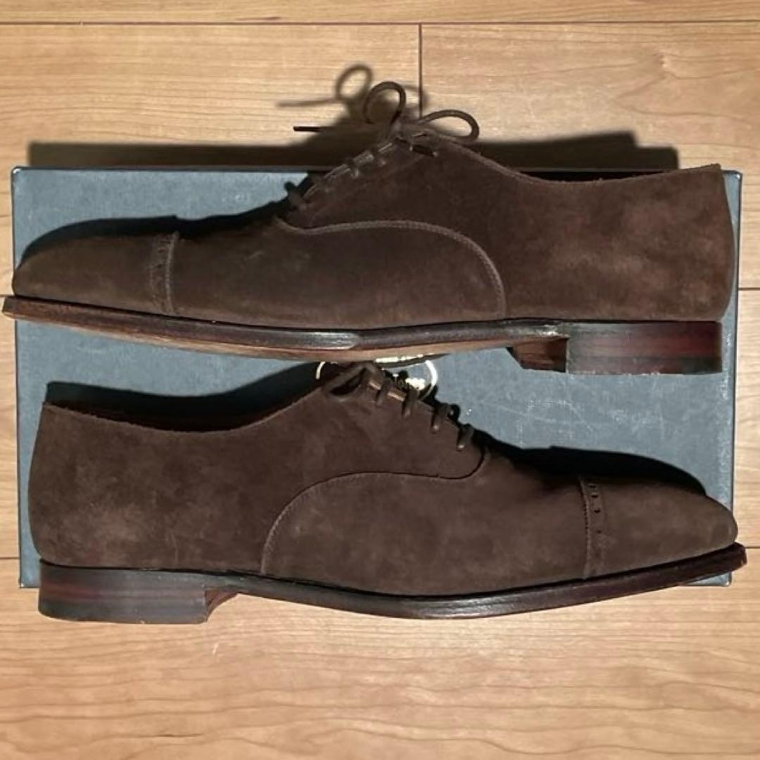 【Crockett&Jones】パンチキャップスウェードシューズ